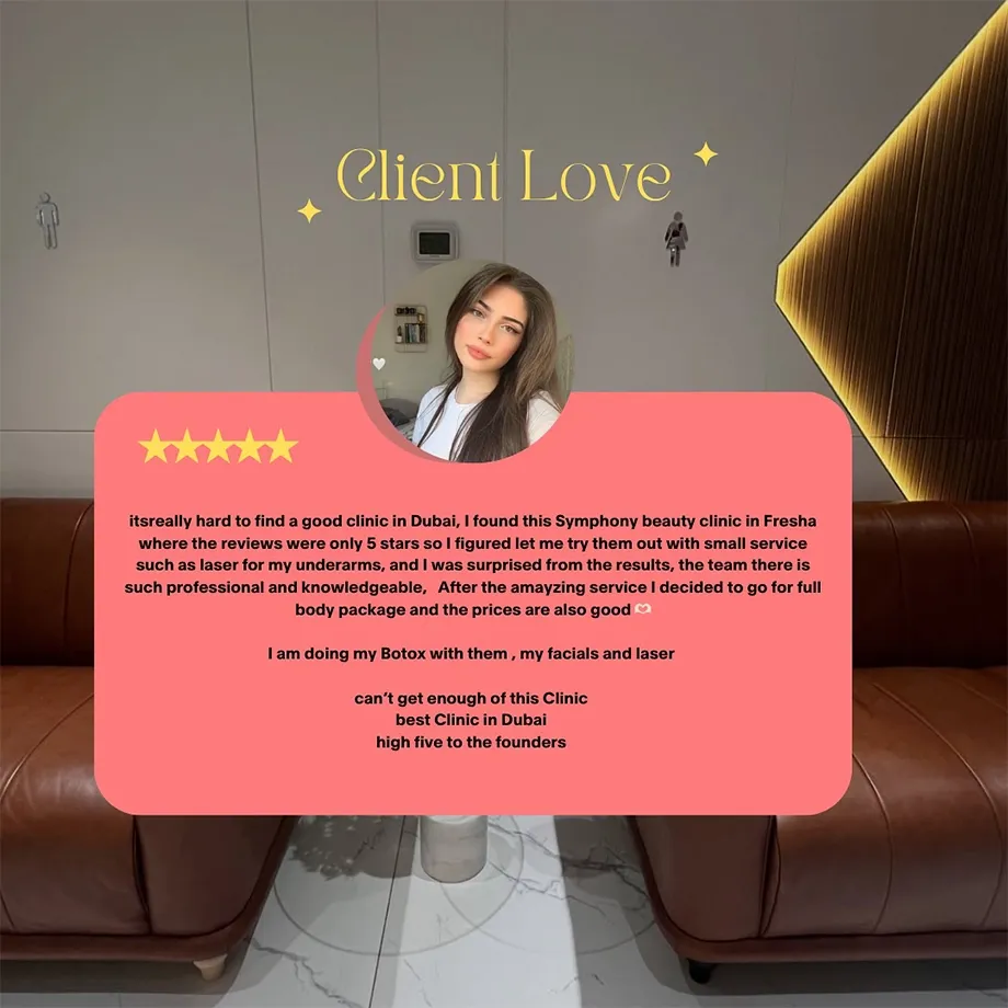 Latest treatment shared on the Symphony Clinic Instagram account