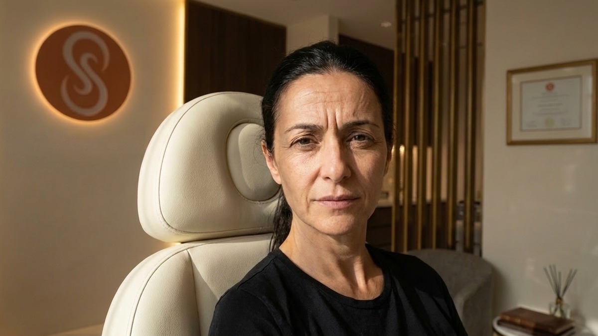 Tired, slack skin before PRP at Symphony Clinic Dubai