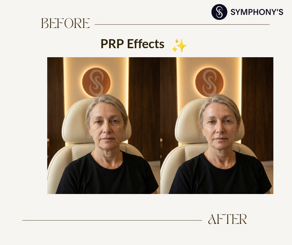PRP before and after at Symphony Clinic Dubai: firmness restored