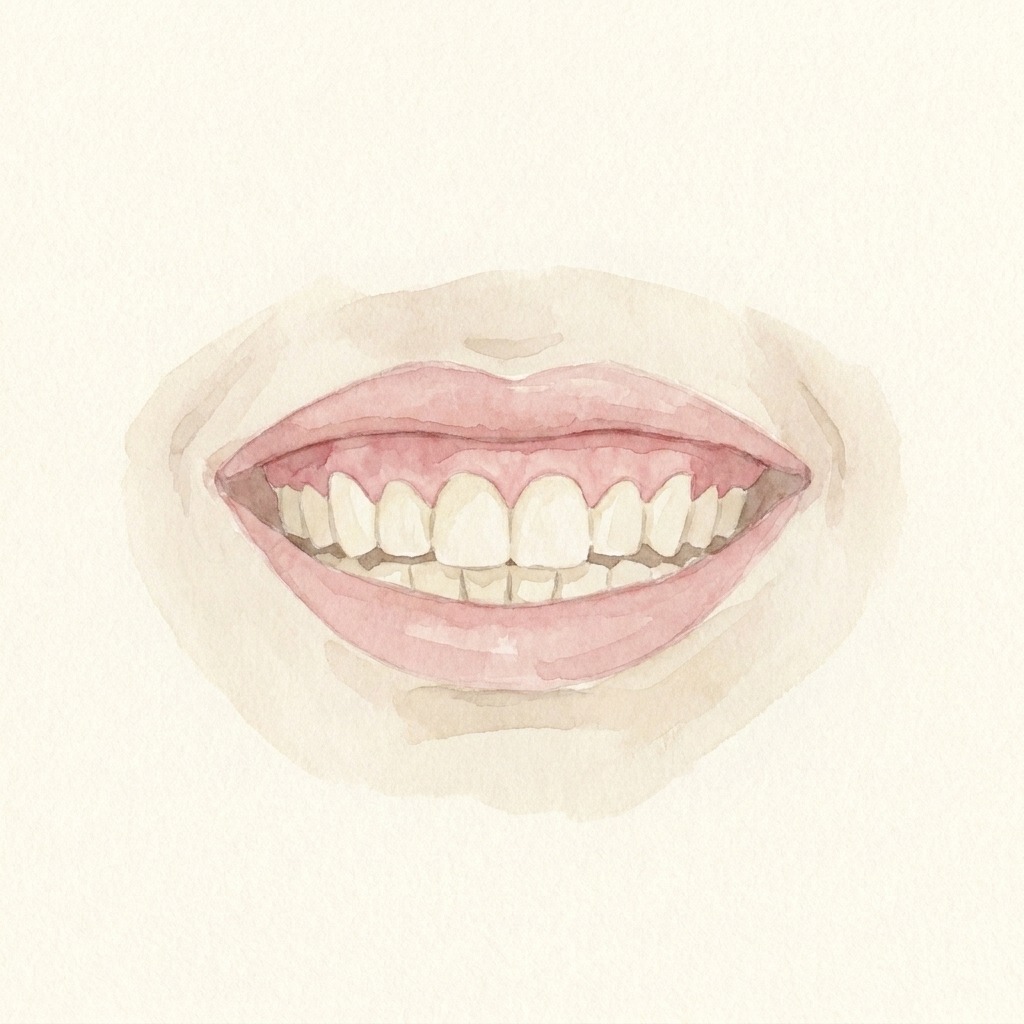 Gummy smile illustration