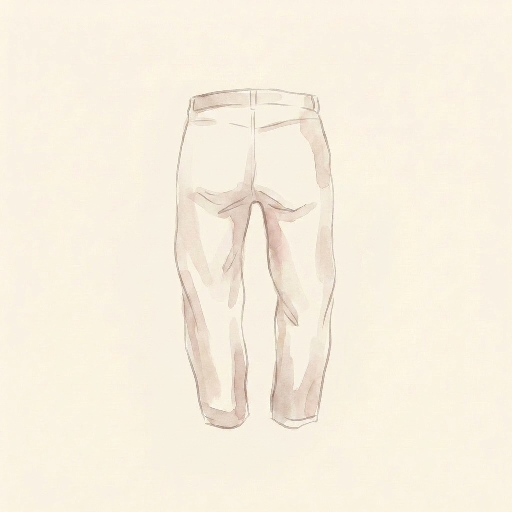 Jeans that hang loose illustration