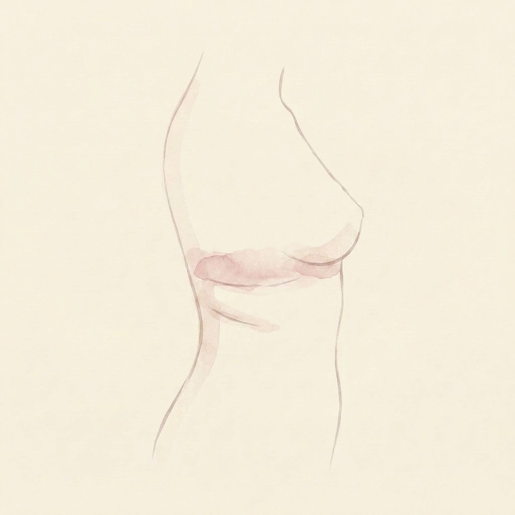Upper stomach fat illustration