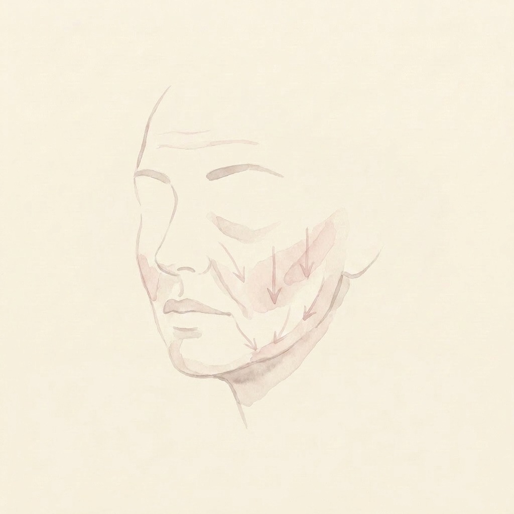 Facial rejuvenation illustration