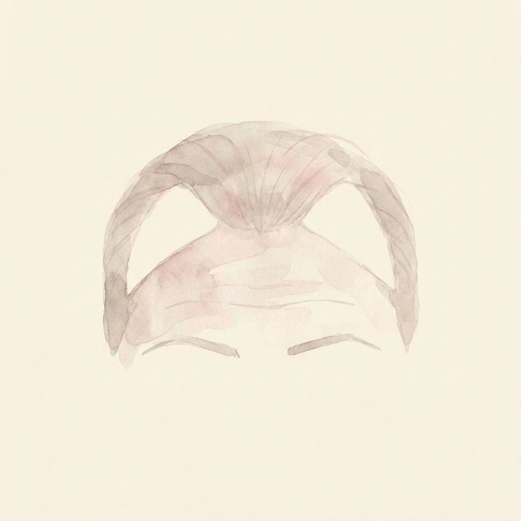 Receding hairline illustration