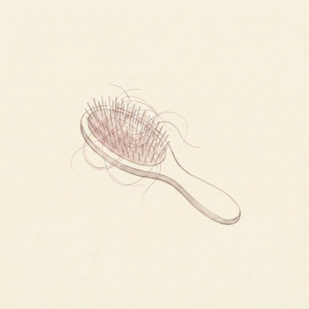 Hair shedding illustration