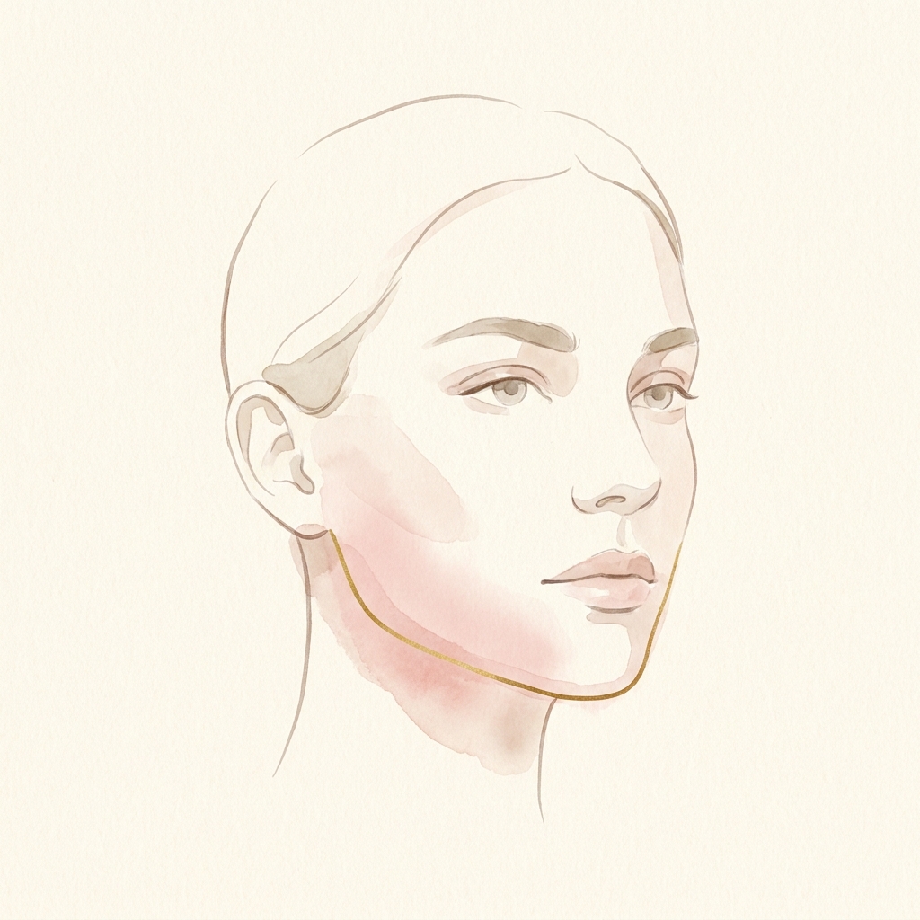 Jawline filler illustration