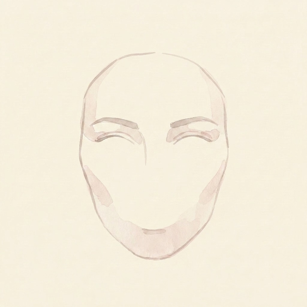 Facial imbalance illustration