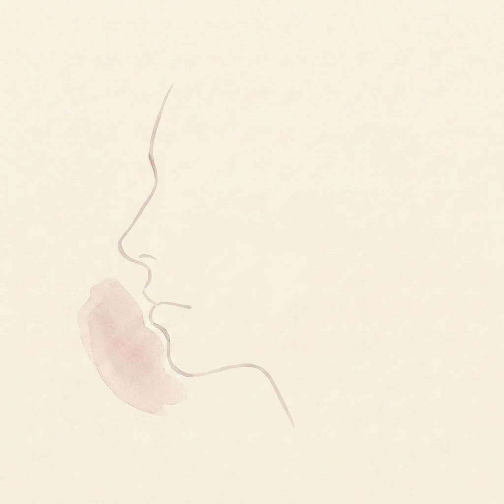 Recessed chin illustration