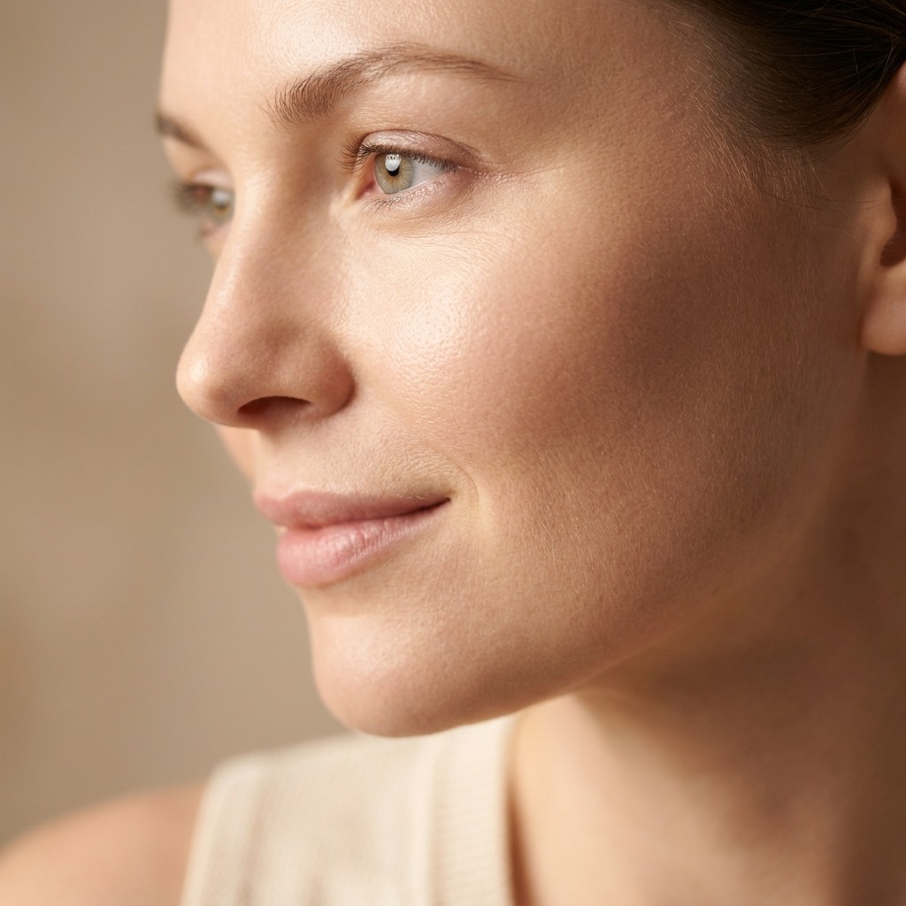 Checking step of face filler at Symphony Clinic Dubai