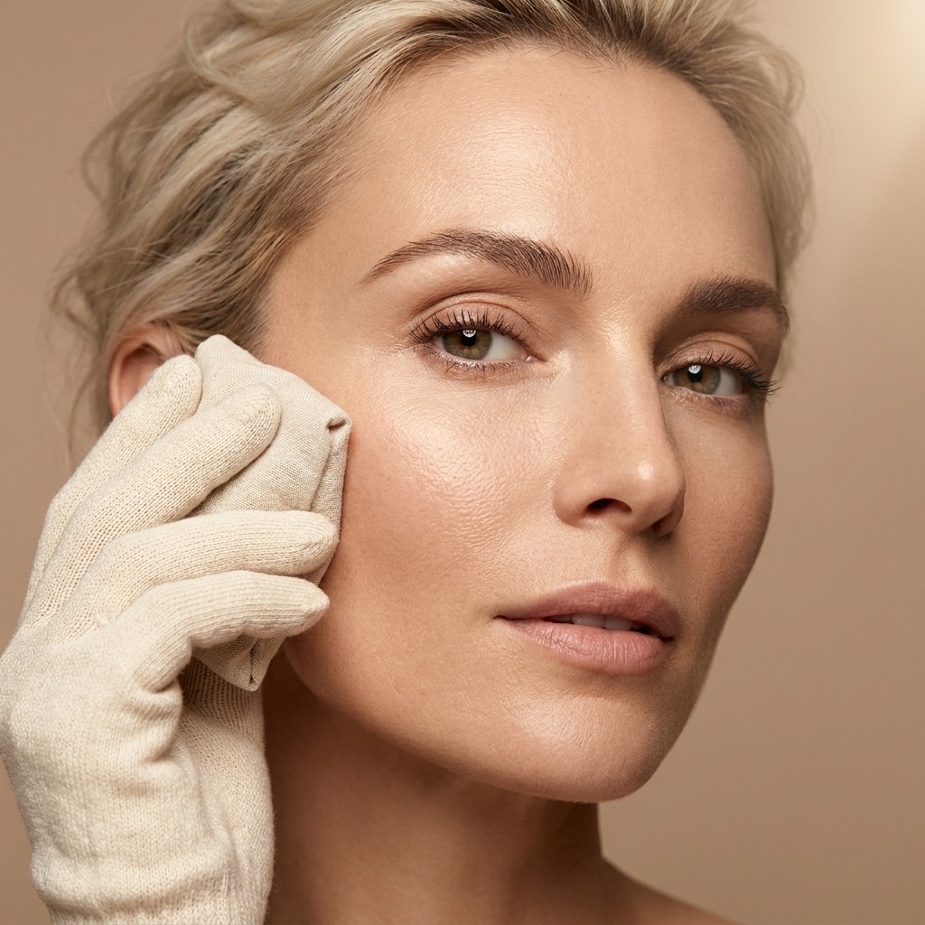 Numbing step of face filler at Symphony Clinic Dubai