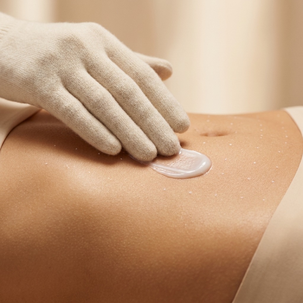 Numbing step of fat dissolving at Symphony Clinic Dubai
