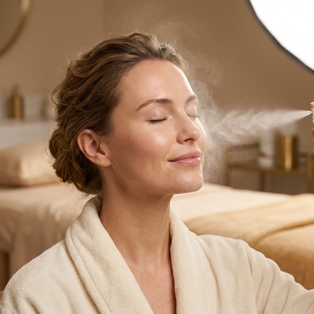 Cooled air finish of a HydraFacial at Symphony Clinic Dubai