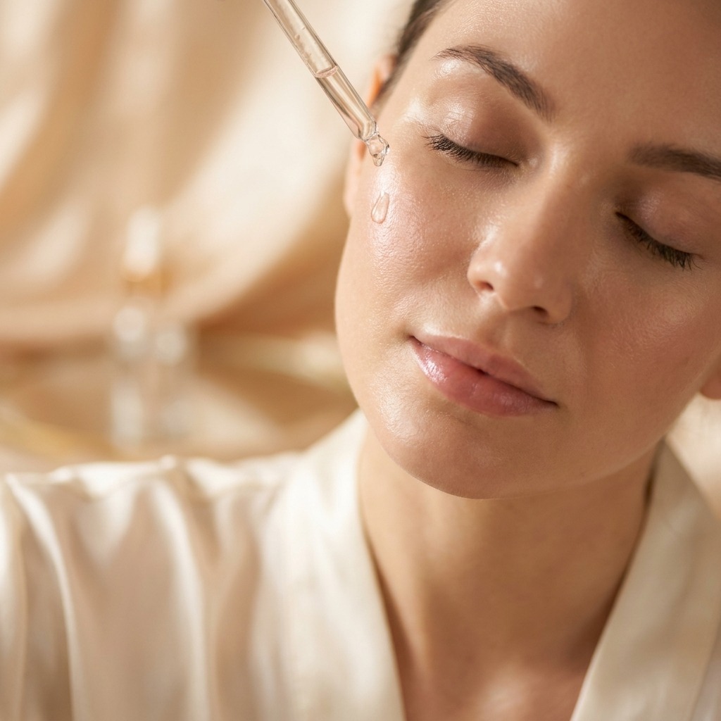 Hydration step of a HydraFacial at Symphony Clinic Dubai