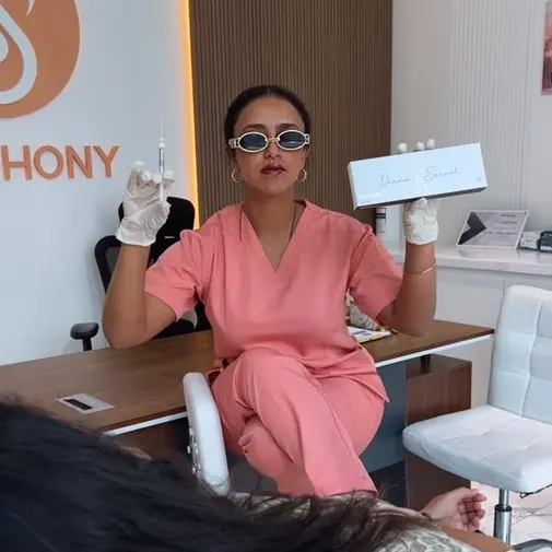 Symphony Clinic Dubai Instagram reel - Face Fillers