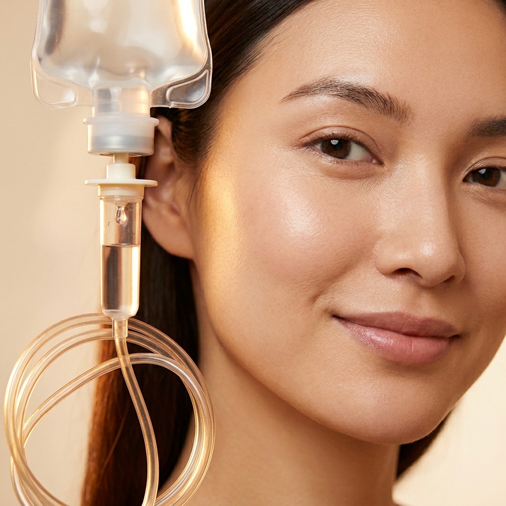 Infusion step of an IV drip at Symphony Clinic Dubai