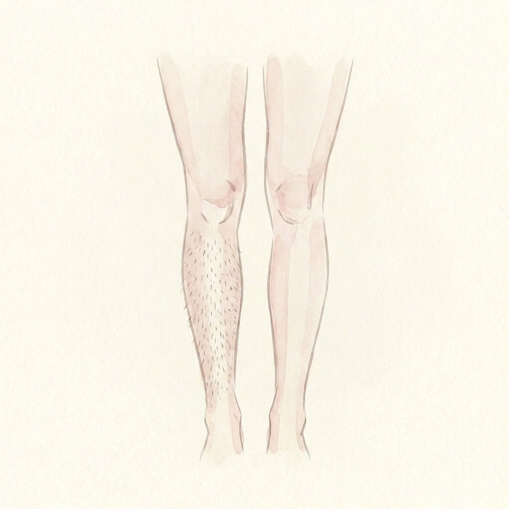 Unwanted leg hair illustration