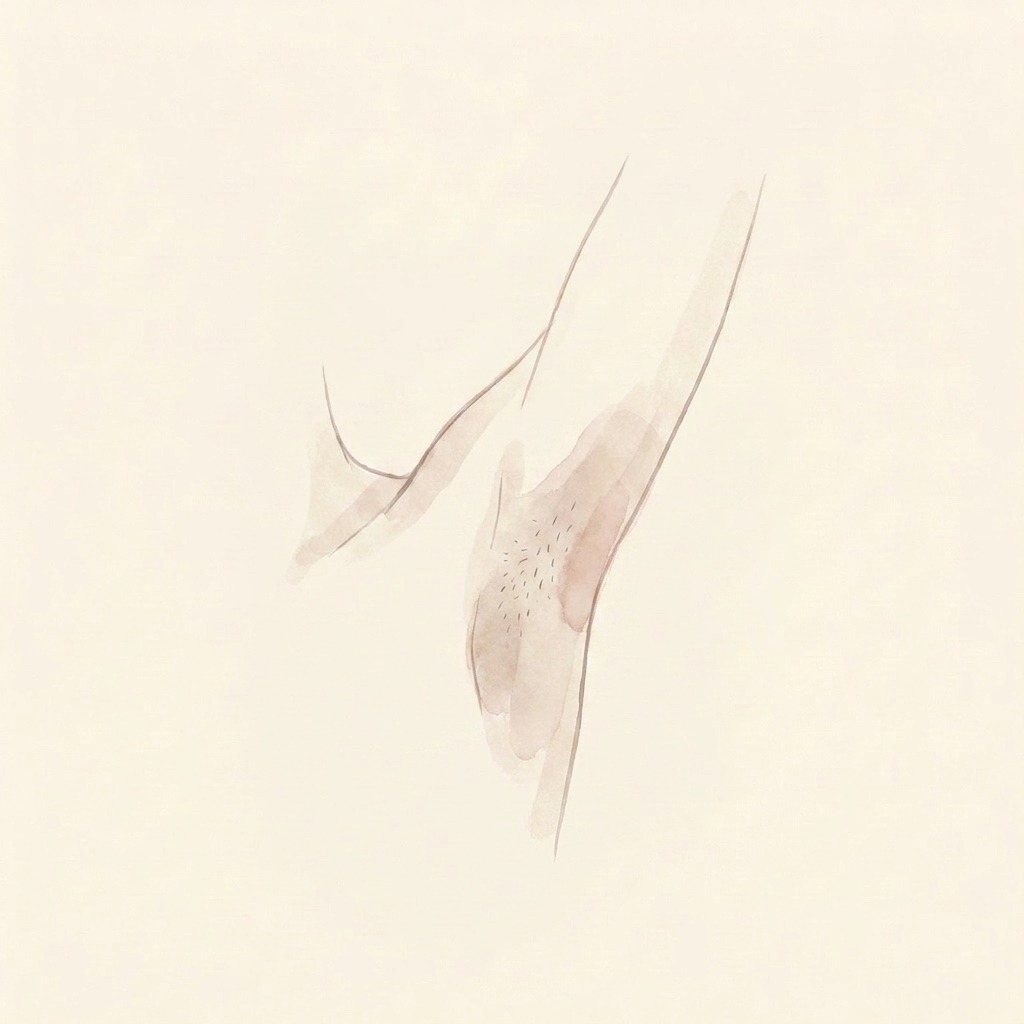 Underarm hair illustration