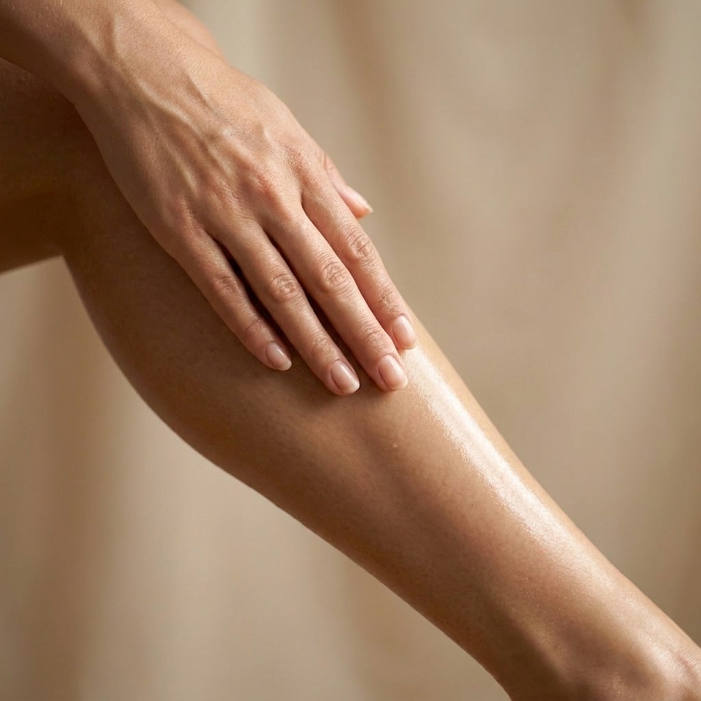 Smooth hair-free leg weeks after laser hair removal