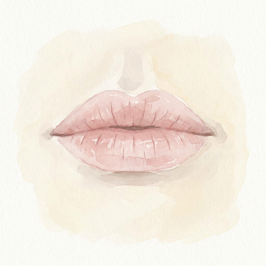 Dehydrated lips illustration