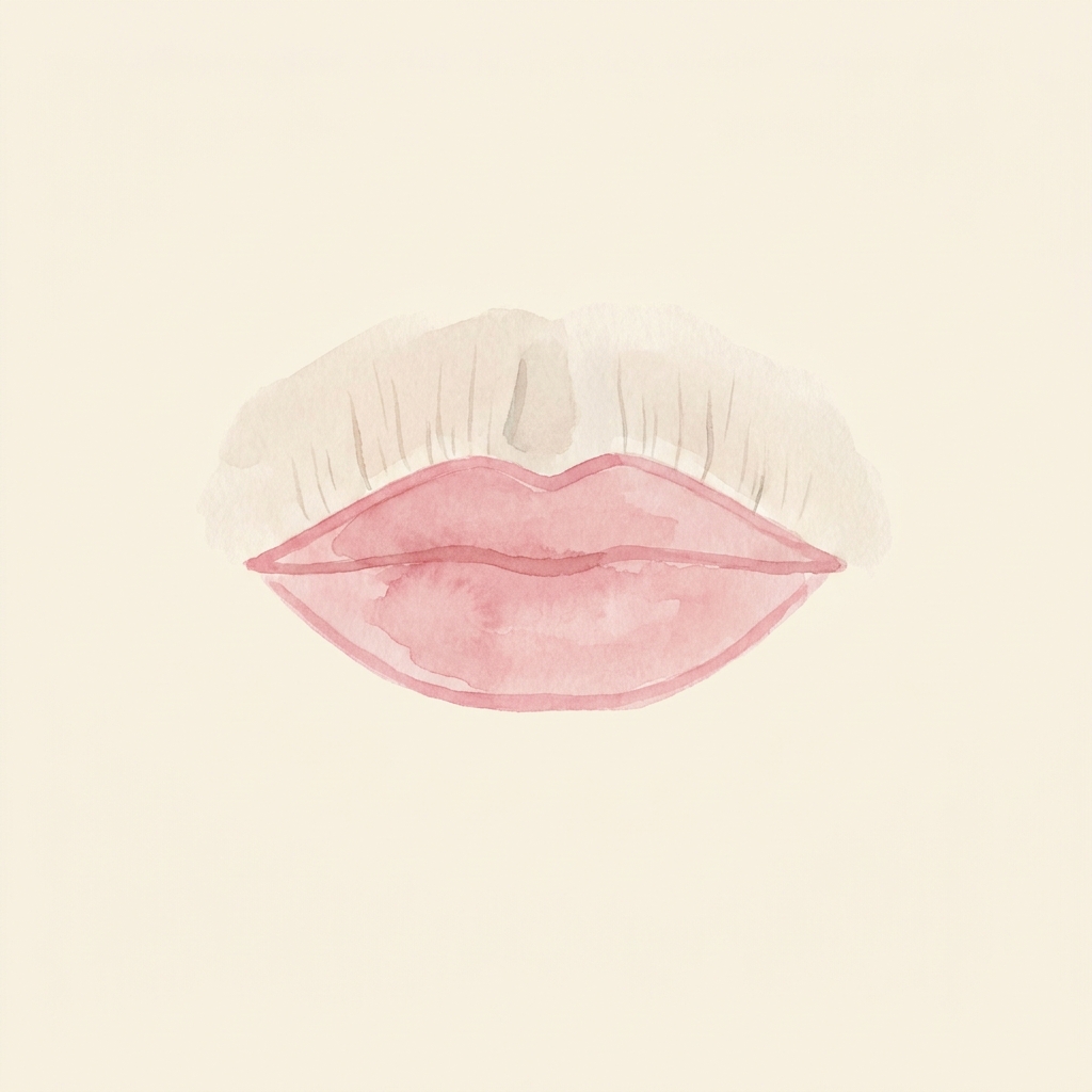Perioral smoker's lines illustration