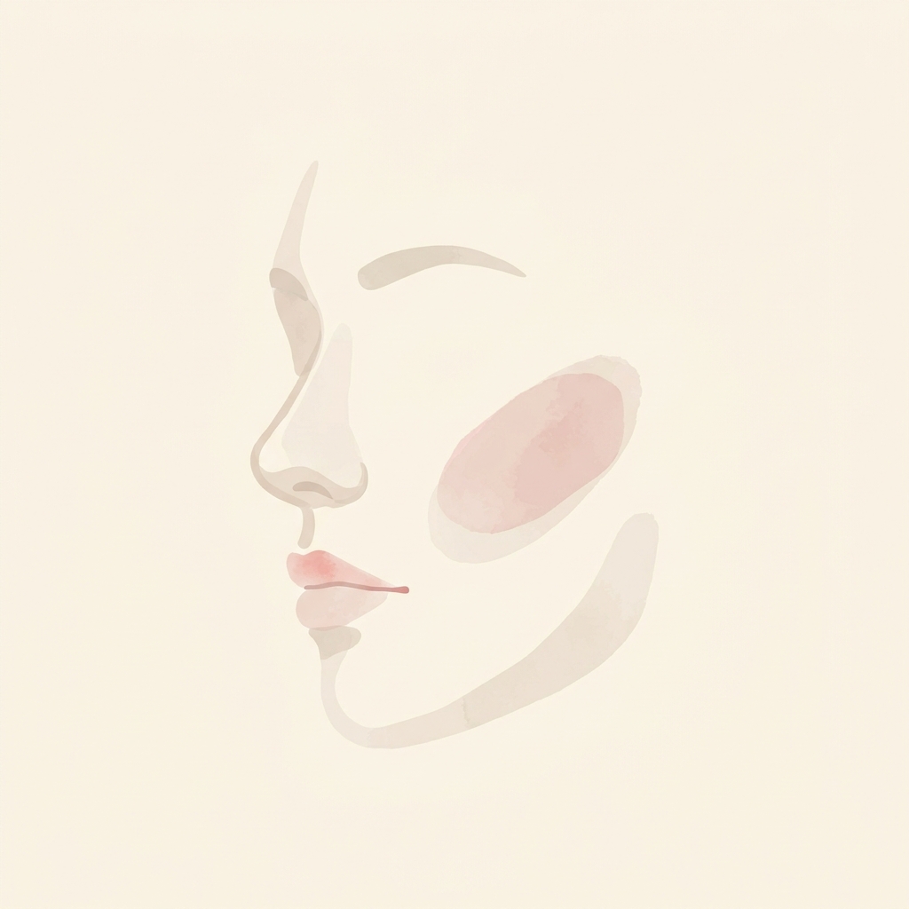 Thin upper lip illustration
