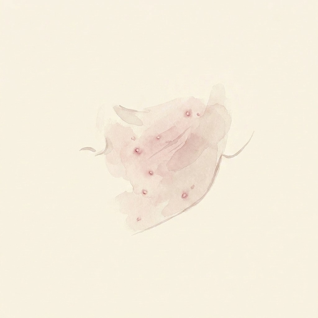 Acne and scars illustration