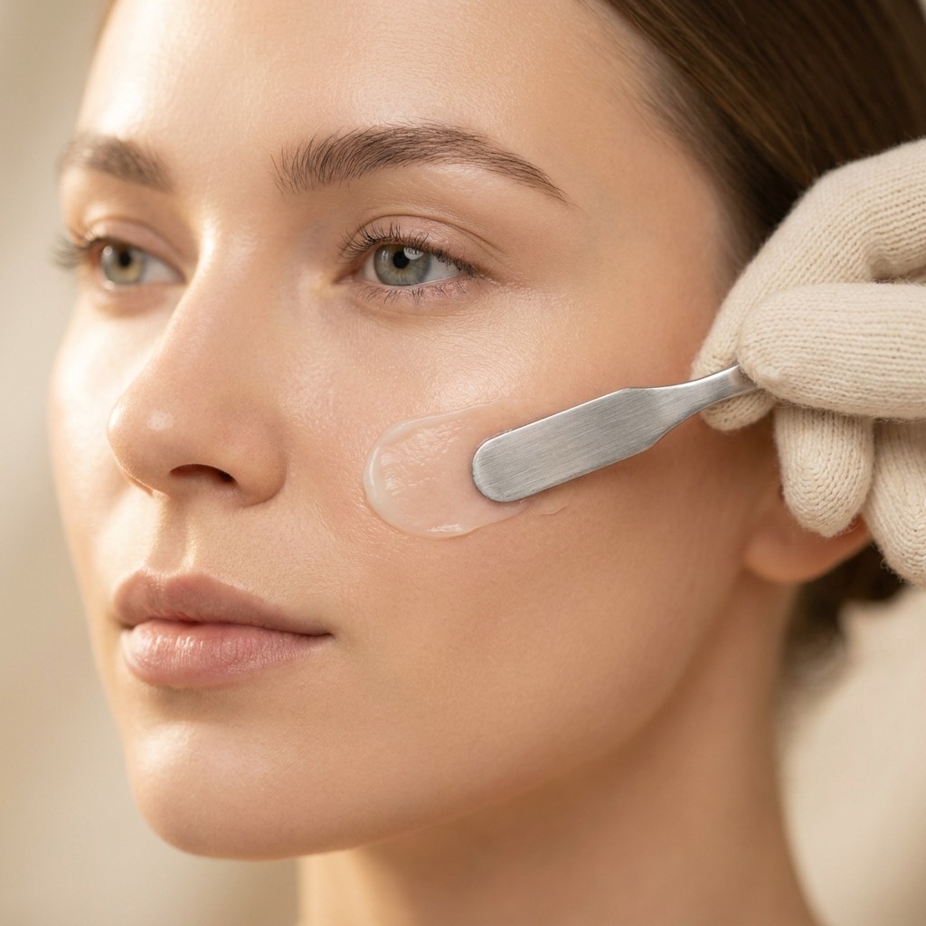 Preparation step of microneedling at Symphony Clinic Dubai