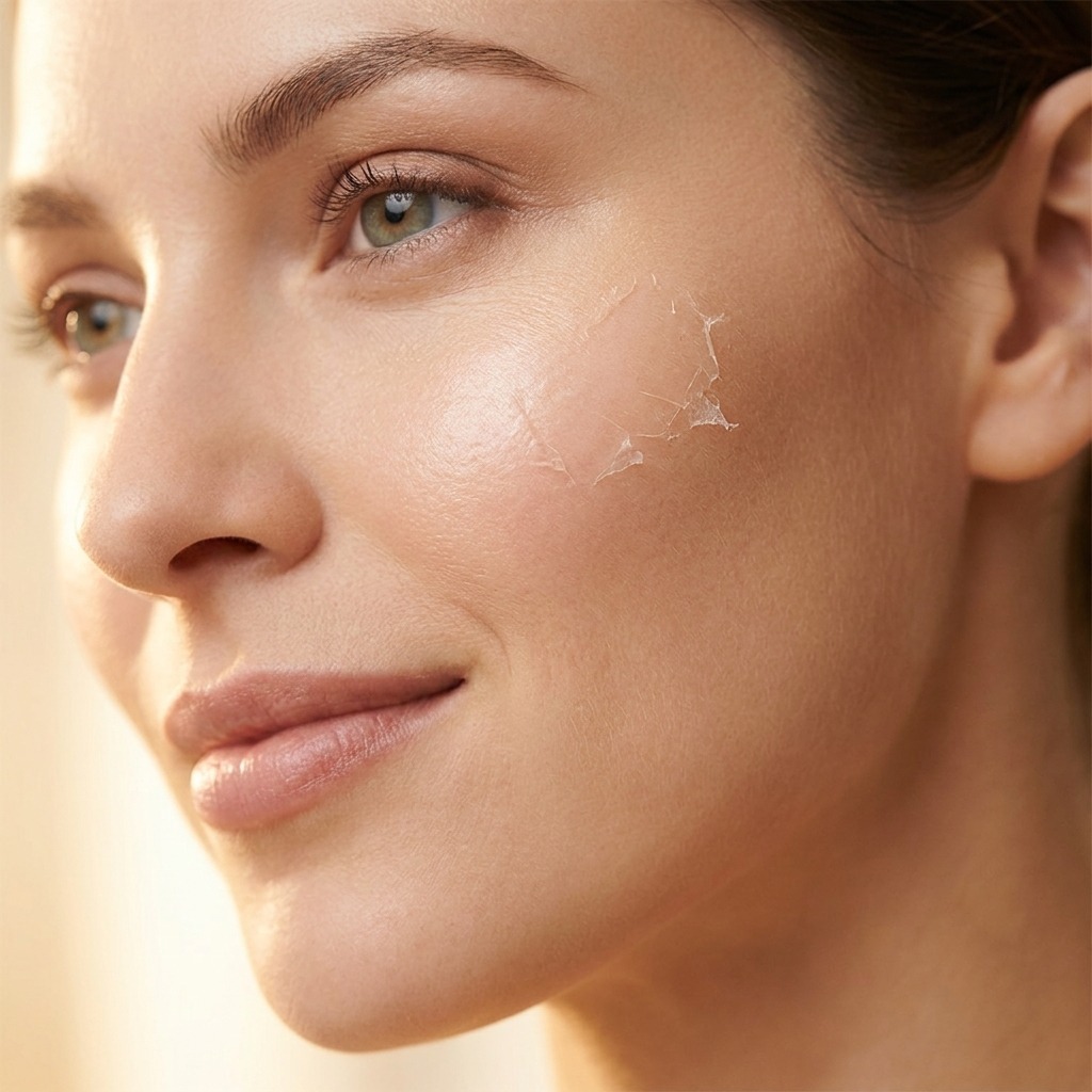Peeling step of a chemical peel at Symphony Clinic Dubai