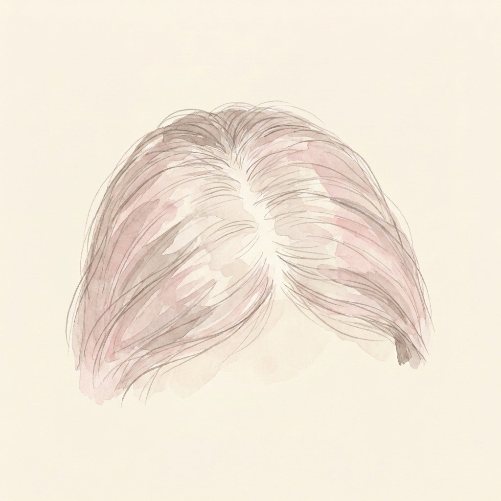 Thinning hair illustration