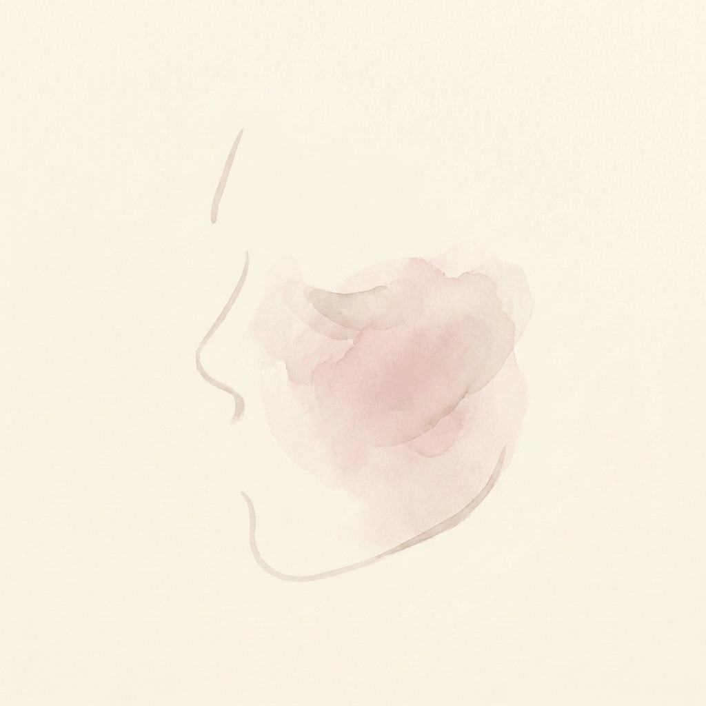 Tired, ageing skin illustration