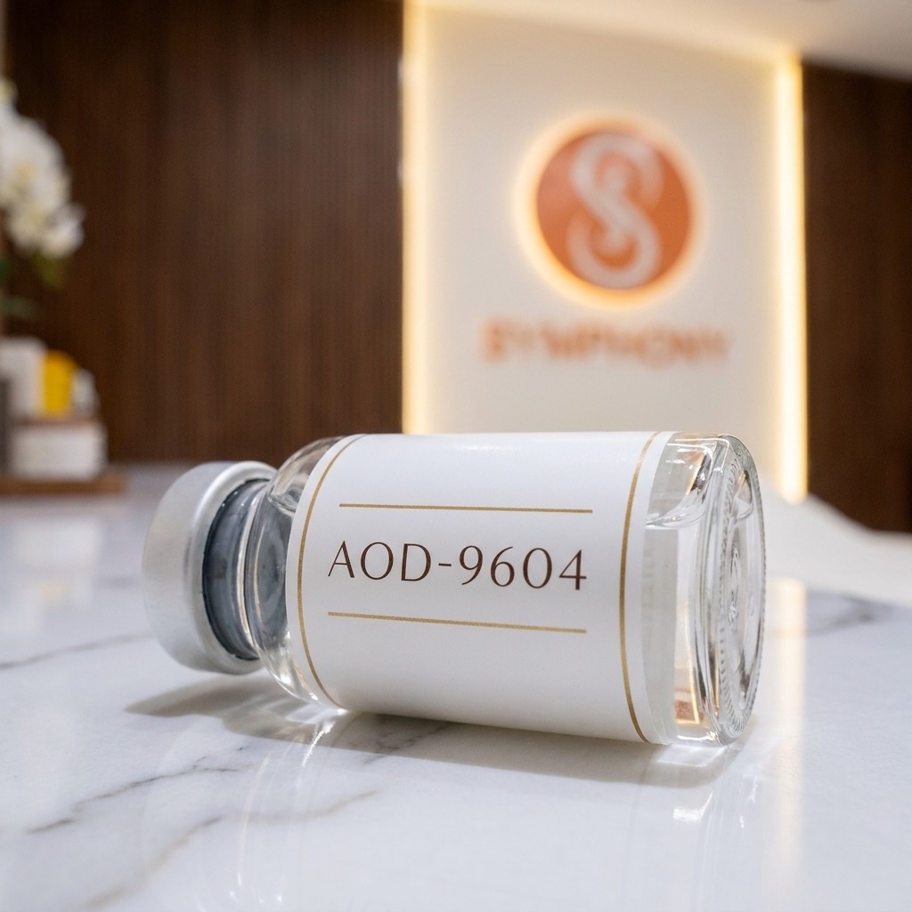 Pharmacy-grade peptide vials at Symphony Clinic Dubai