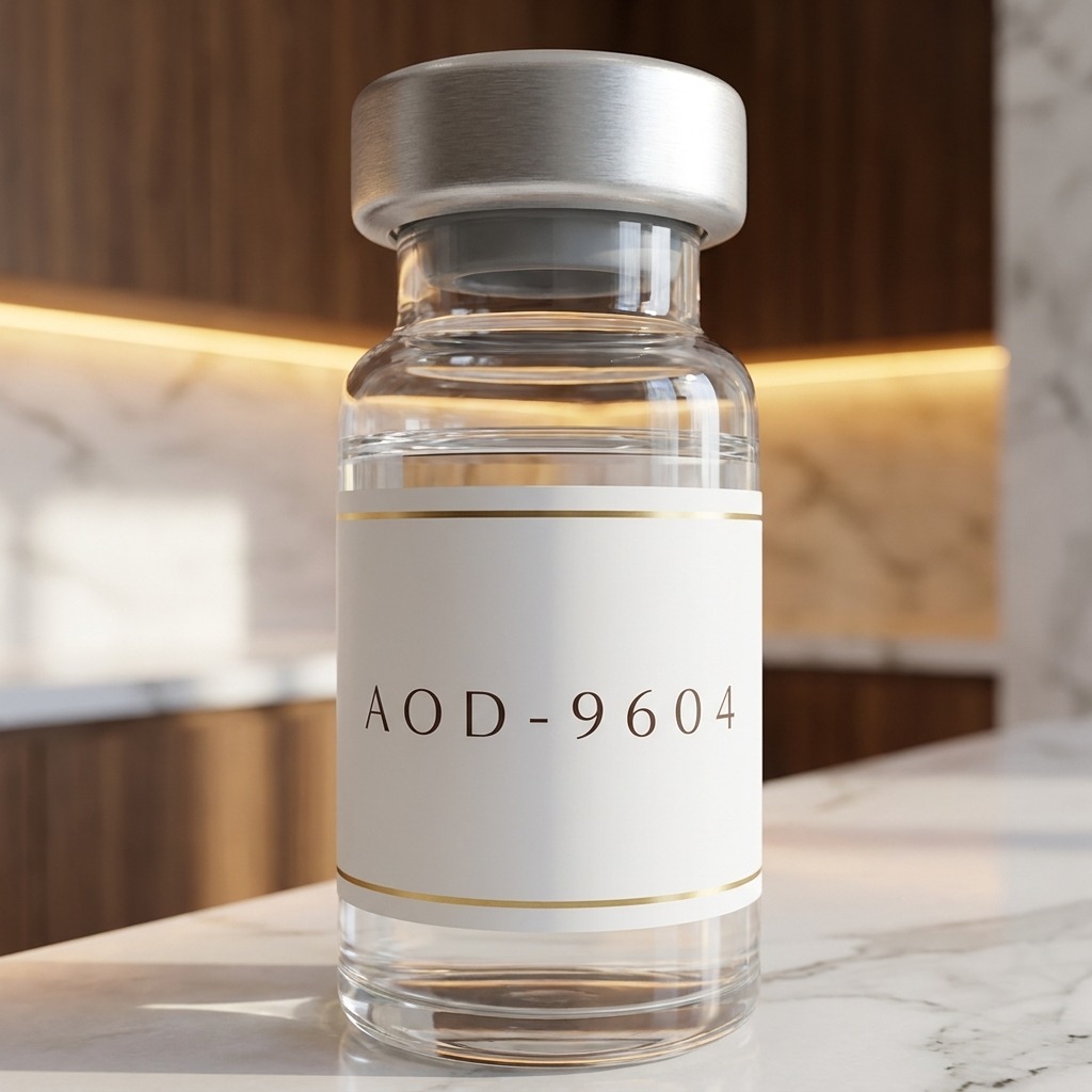 AOD-9604 peptide vial at Symphony Clinic Dubai