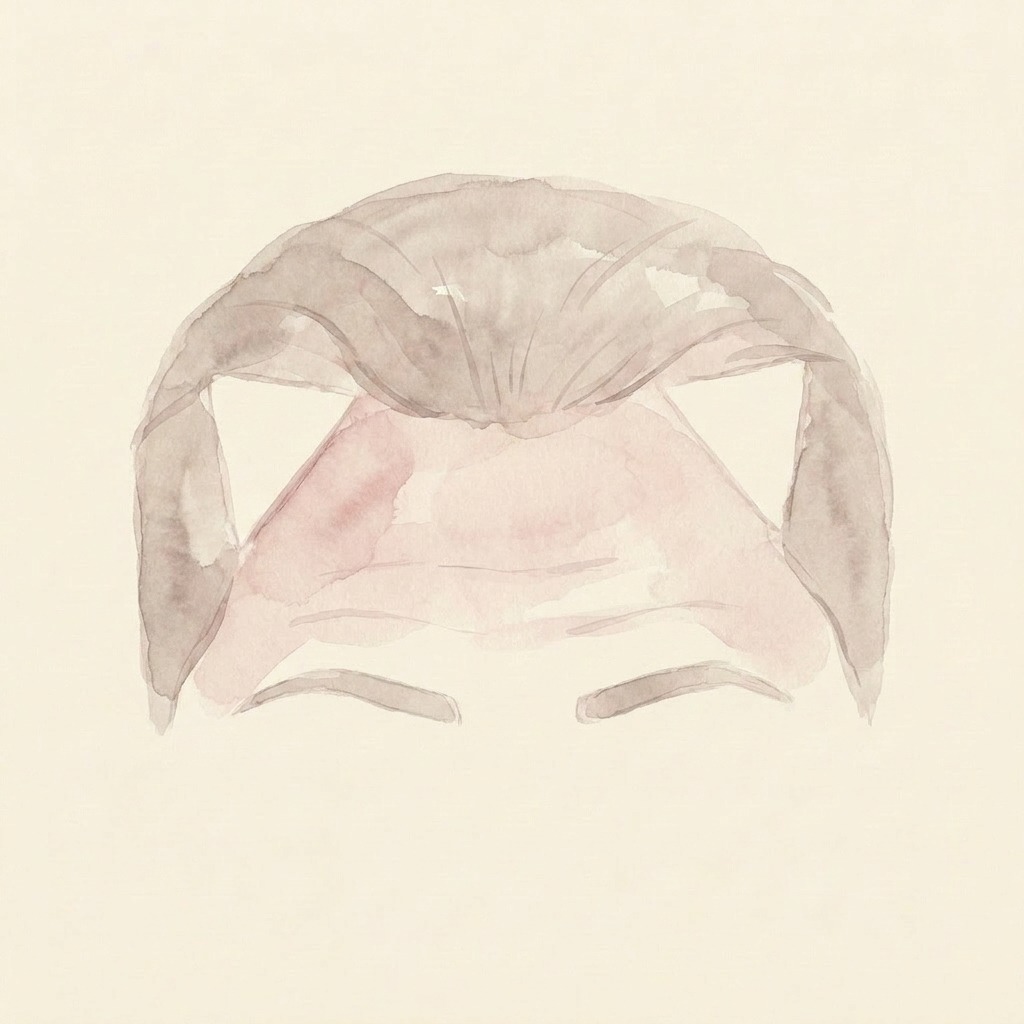 Receding hairline illustration