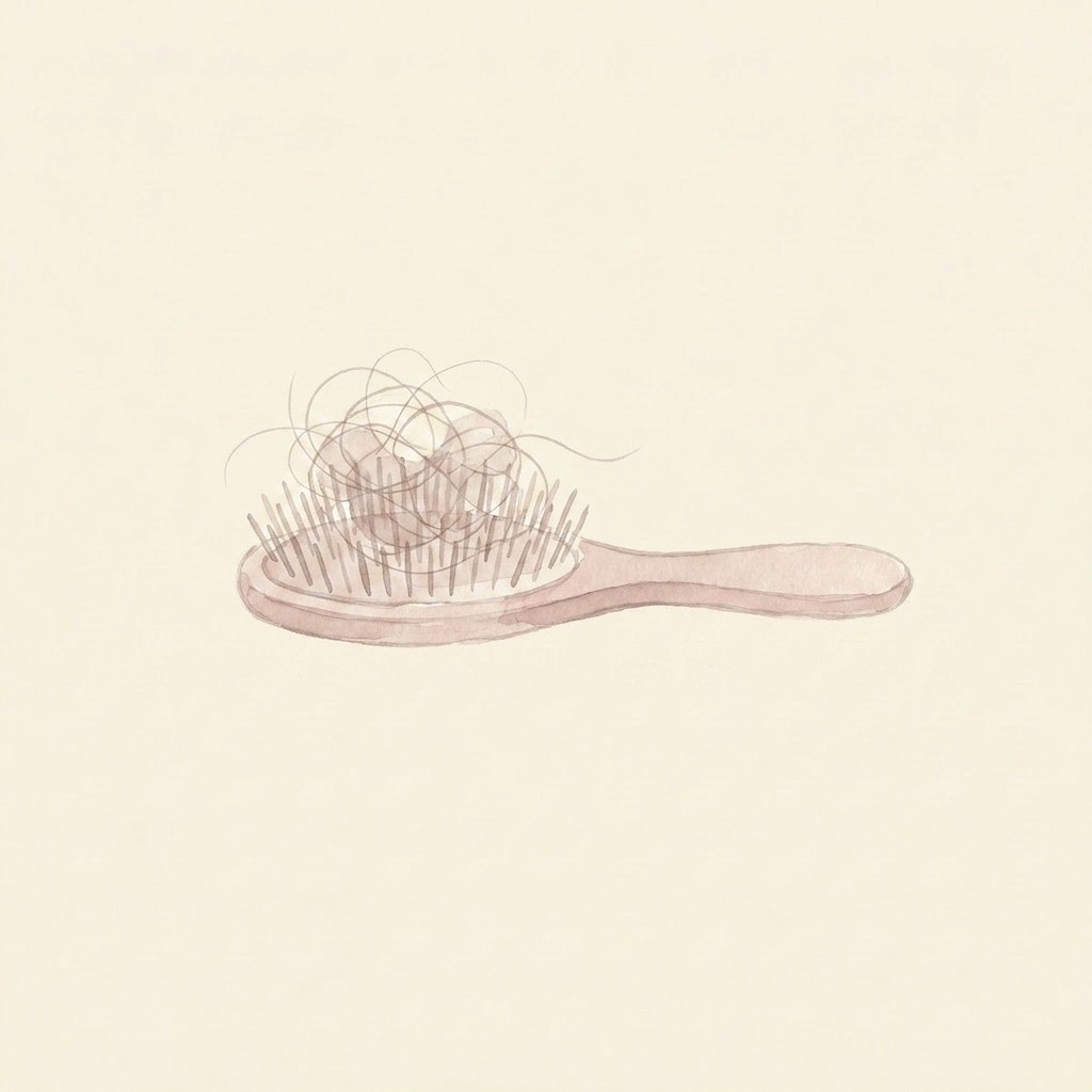 Hair shedding illustration