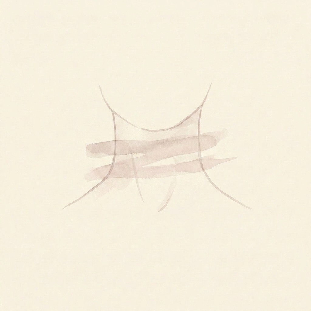 Horizontal neck lines illustration
