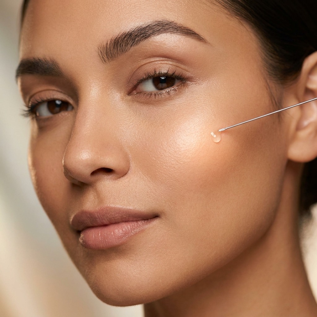 Injection step of a skin booster